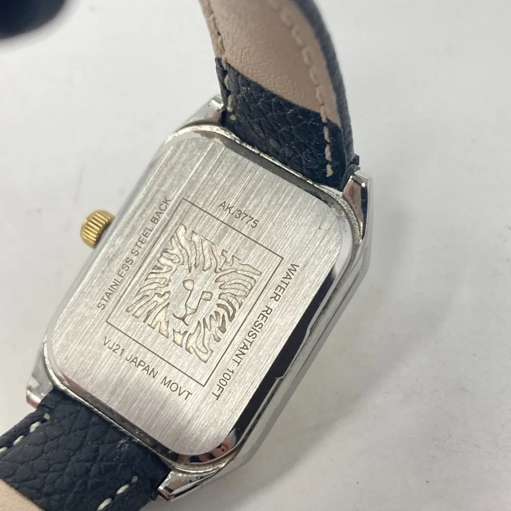 Anne Klein Women's Tank Watch 24mm Gold Silver Two Tone 30M WR New Battery 8" - Picture 12 of 16